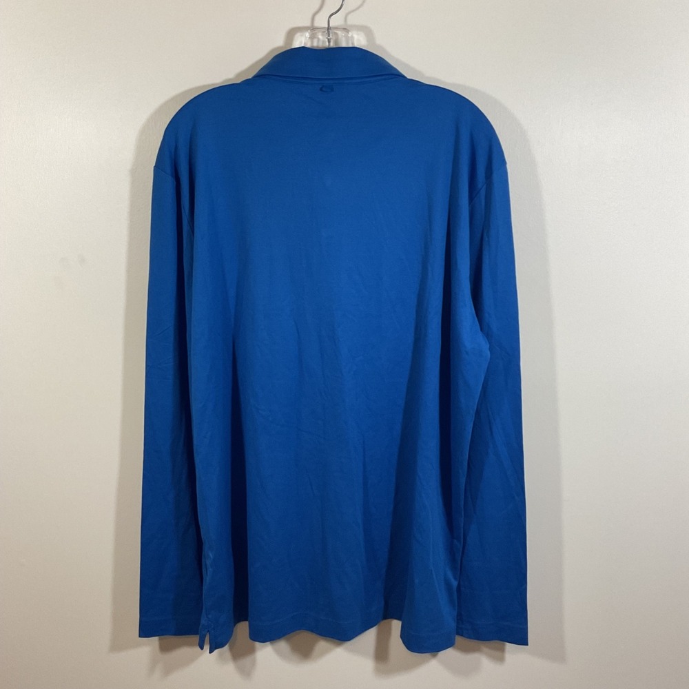 J.Lindeberg Perry Long Sleeve Golf Polo Shirt Mens XXL Regular Fit Blue Preppy - Picture 7 of 12